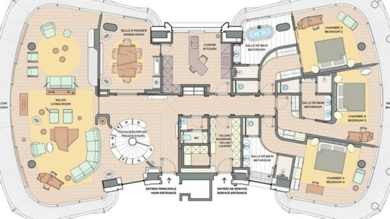 Exceptionnel grand duplex avec vue sur la Place du Casino et la mer - 5 / 8